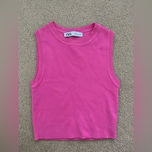 zara hot pink tank size small